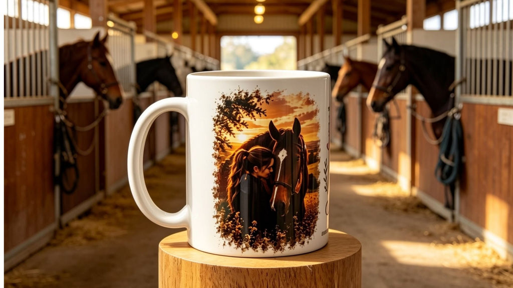 Just a Girl and Her Horse Mug | Horse Lover Gift | Equestrian Mug | Horse Rider Coffee Cup