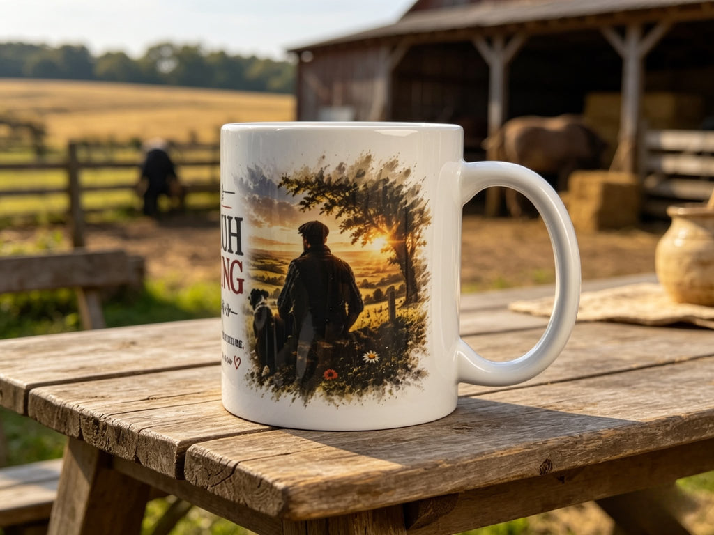 Support British Farming Mug | Our Farms Our Food Our Future Mug | British Farmer Gift | Tractor Coffee Cup