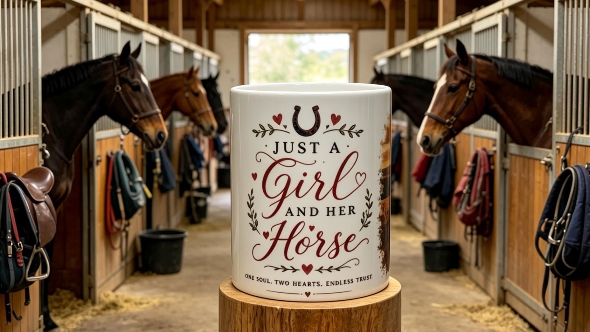 Just a Girl and Her Horse Mug | Horse Lover Gift | Equestrian Mug | Horse Rider Coffee Cup